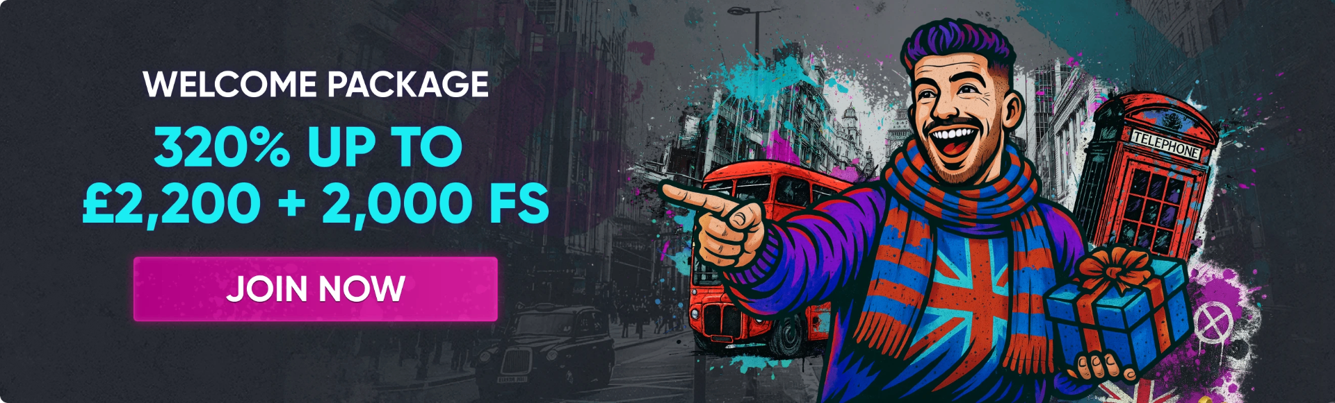 Britsino 320% welcome package up to £2,200 + 2,000 free spins