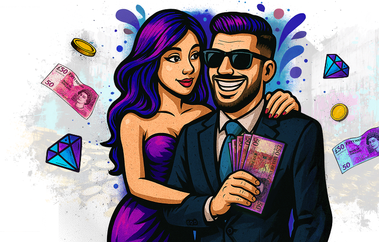 Britsino VIP high rollers with cash and diamonds